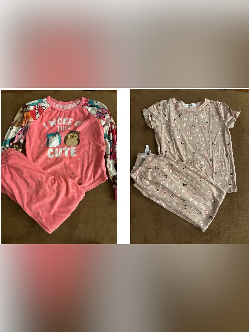 Squishmallows and Catherine Malandrino Girls Pajamas sets Sz M